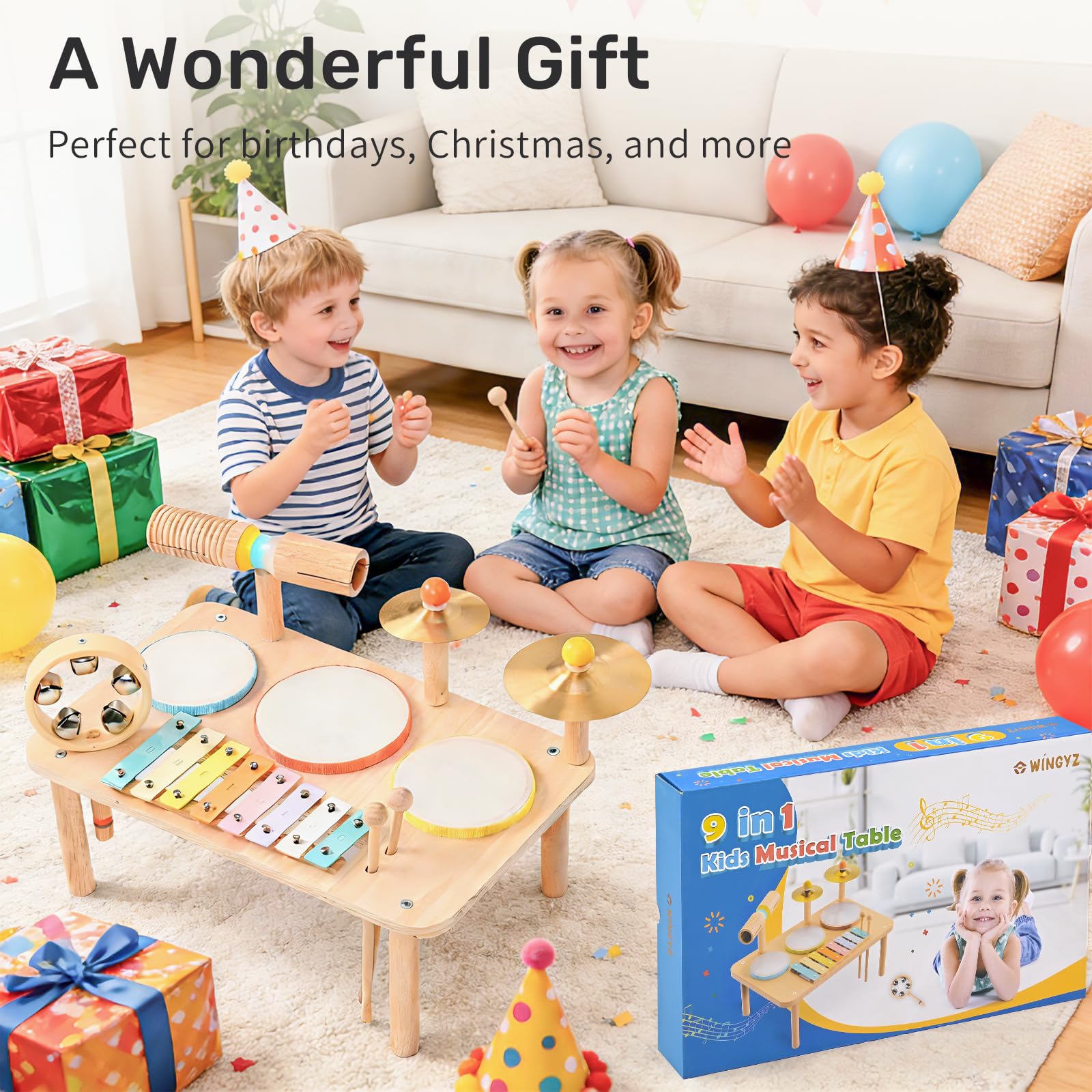 WINGYZ Kids Drum Set indoor-friendly design for small spaces.