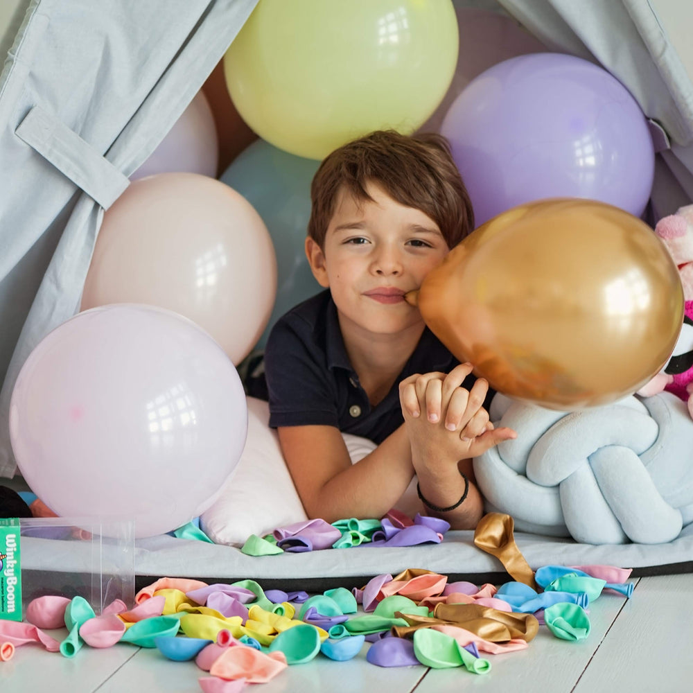 WinkyBoom hand-inspected balloons reduce the risk of holes during setup.