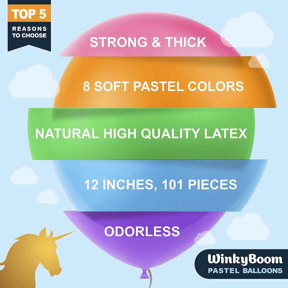 WinkyBoom pastel bouquet display brightens centerpieces with soft rainbow colors.