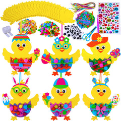 Winlyn Easter Chick Hatching egg foam base for kids crafts