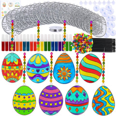Winlyn Easter egg suncatchers 24 designs brighten windows with spring color.