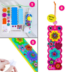 Winlyn glitter flower stickers add sparkle to bookmarks and ornaments