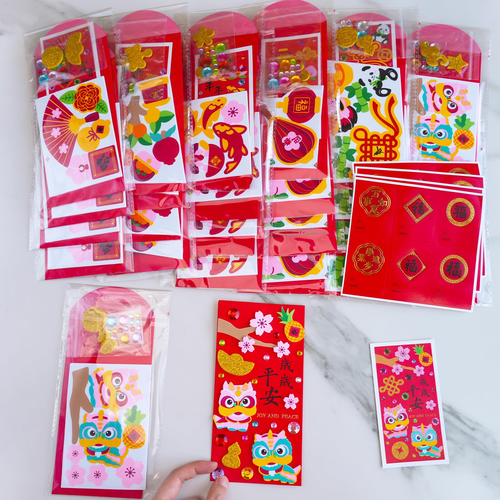 Winlyn gold glitter stickers add festive sparkle to crafts.