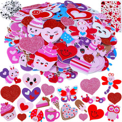 Winlyn foam heart stickers add bright color to Valentine crafts