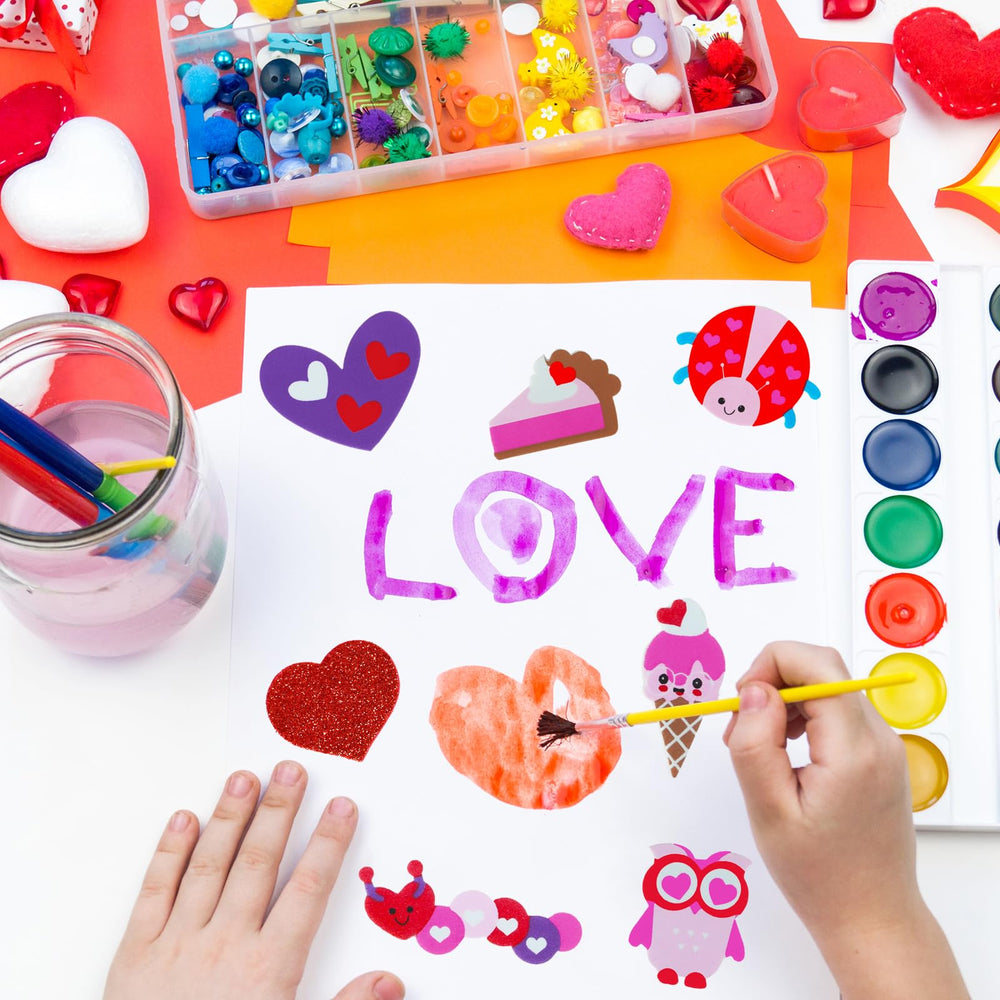 Winlyn glitter heart stickers sparkle scrapbooks and gift bags