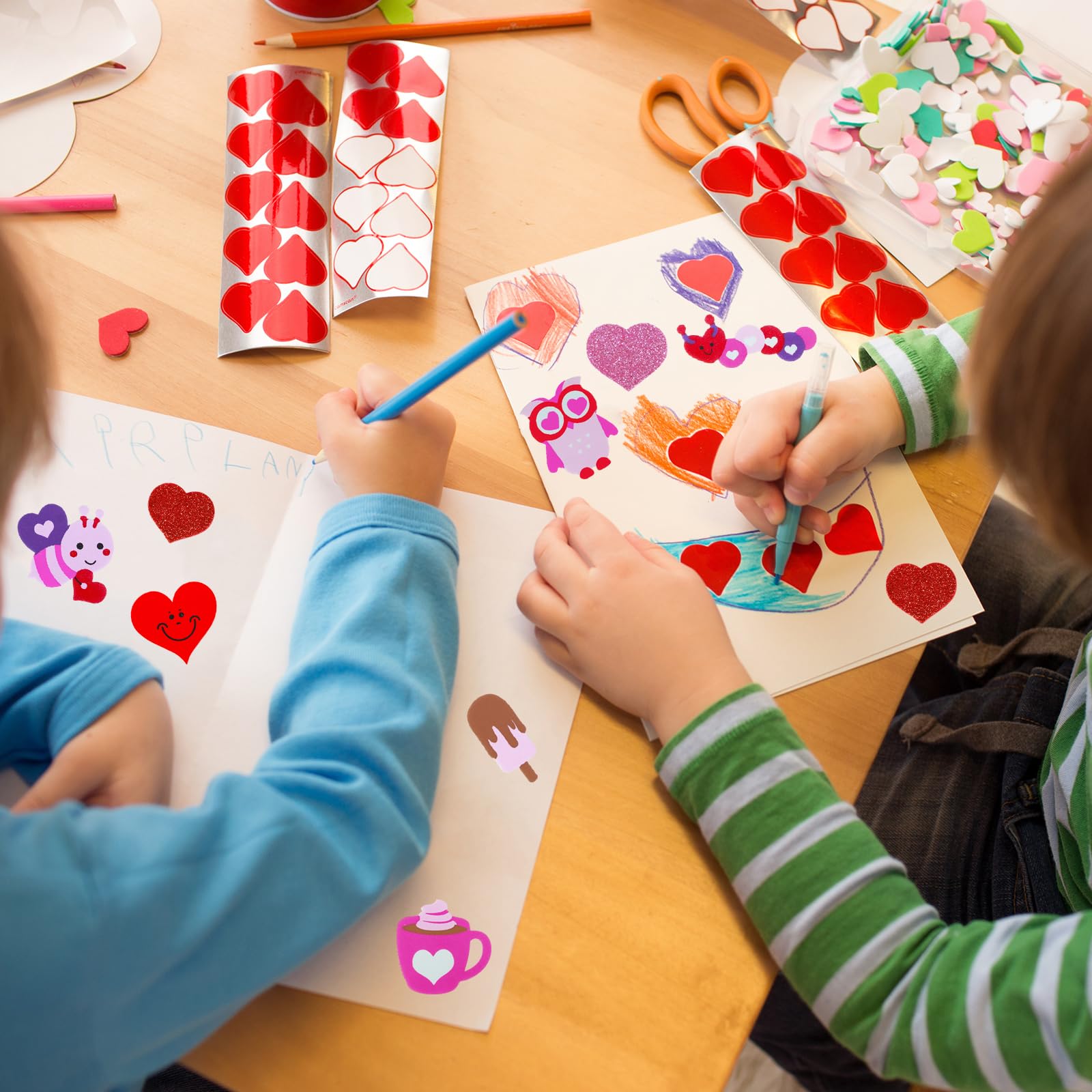 Winlyn heart jewel stickers provide subtle bling to cards