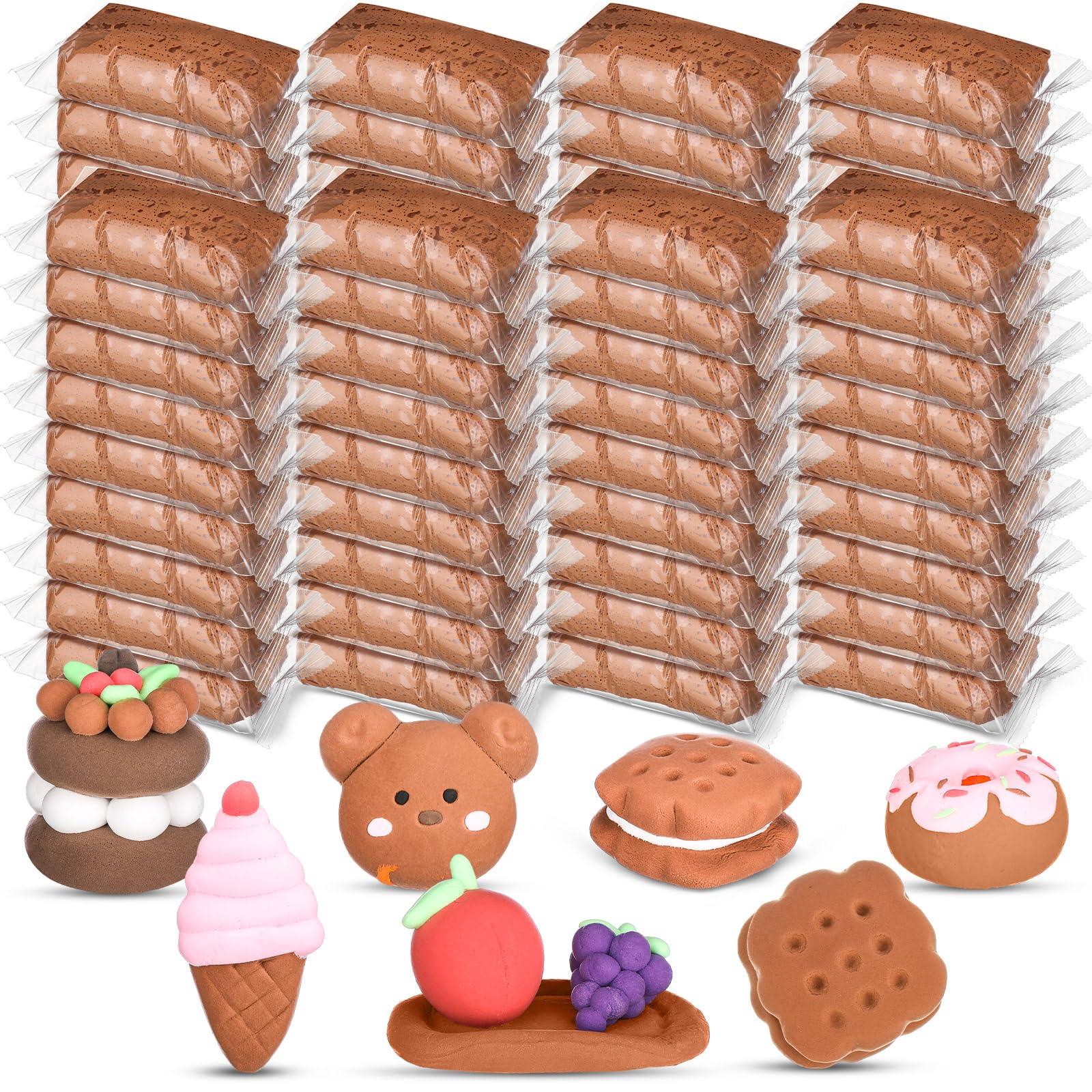 WinnerWhy 72-pcs air-dry clay pieces for home and classroom creativity
