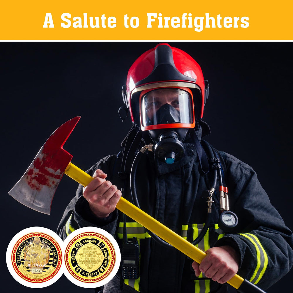 WinnerWhy firefighter coins close-up display ideal for home or office
