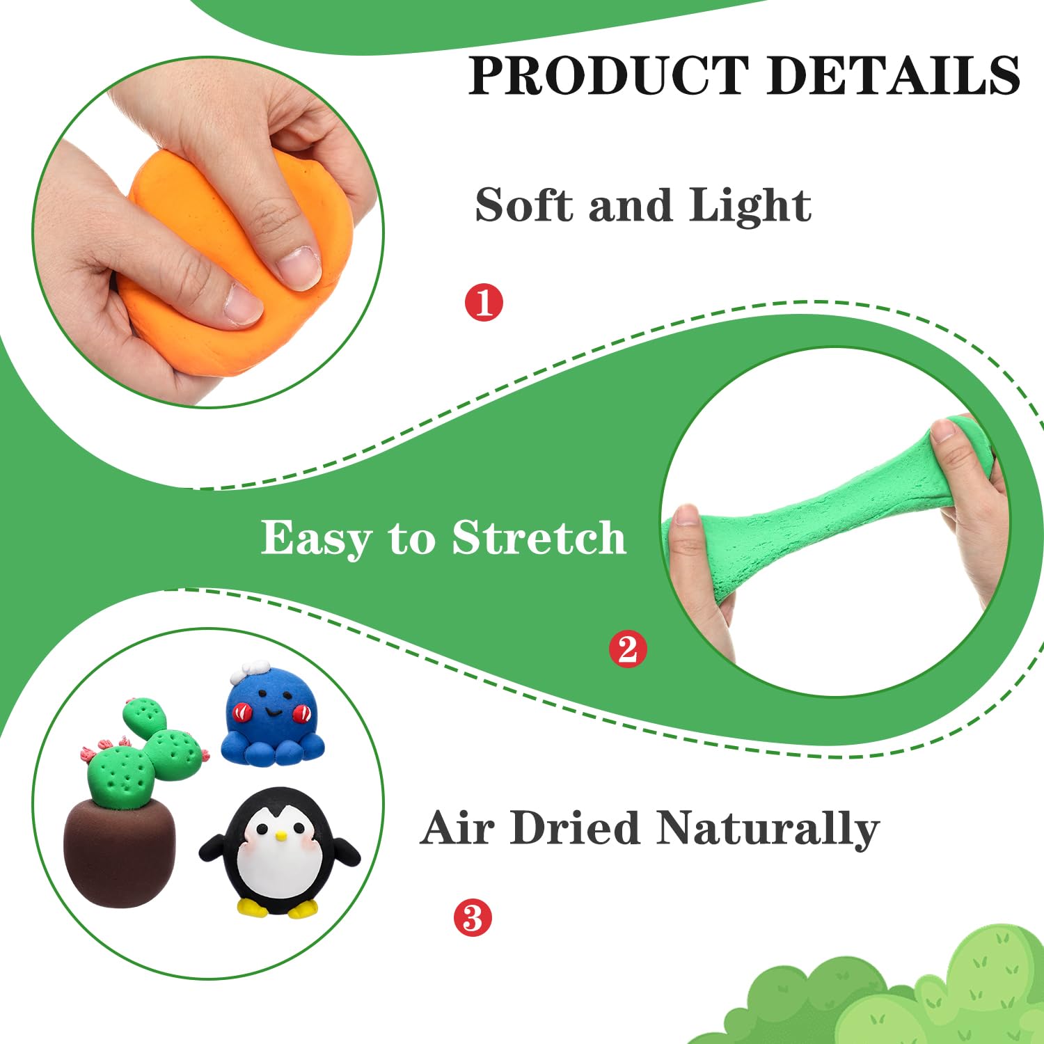 WinnerWhy soft, bendable clay shown for easy shaping by children.