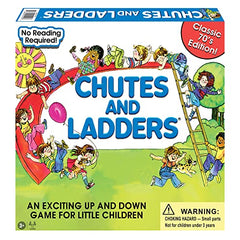 Winning Moves Chutes Ladders gameboard close-up showing ladders and chutes for intuitive play