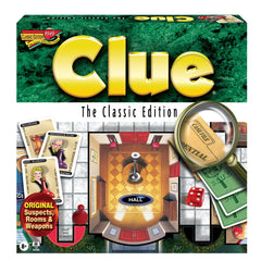 Winning Moves Clue Classic: Professor Plum in Boddy Mansion with 1949 card artwork for nostalgic play