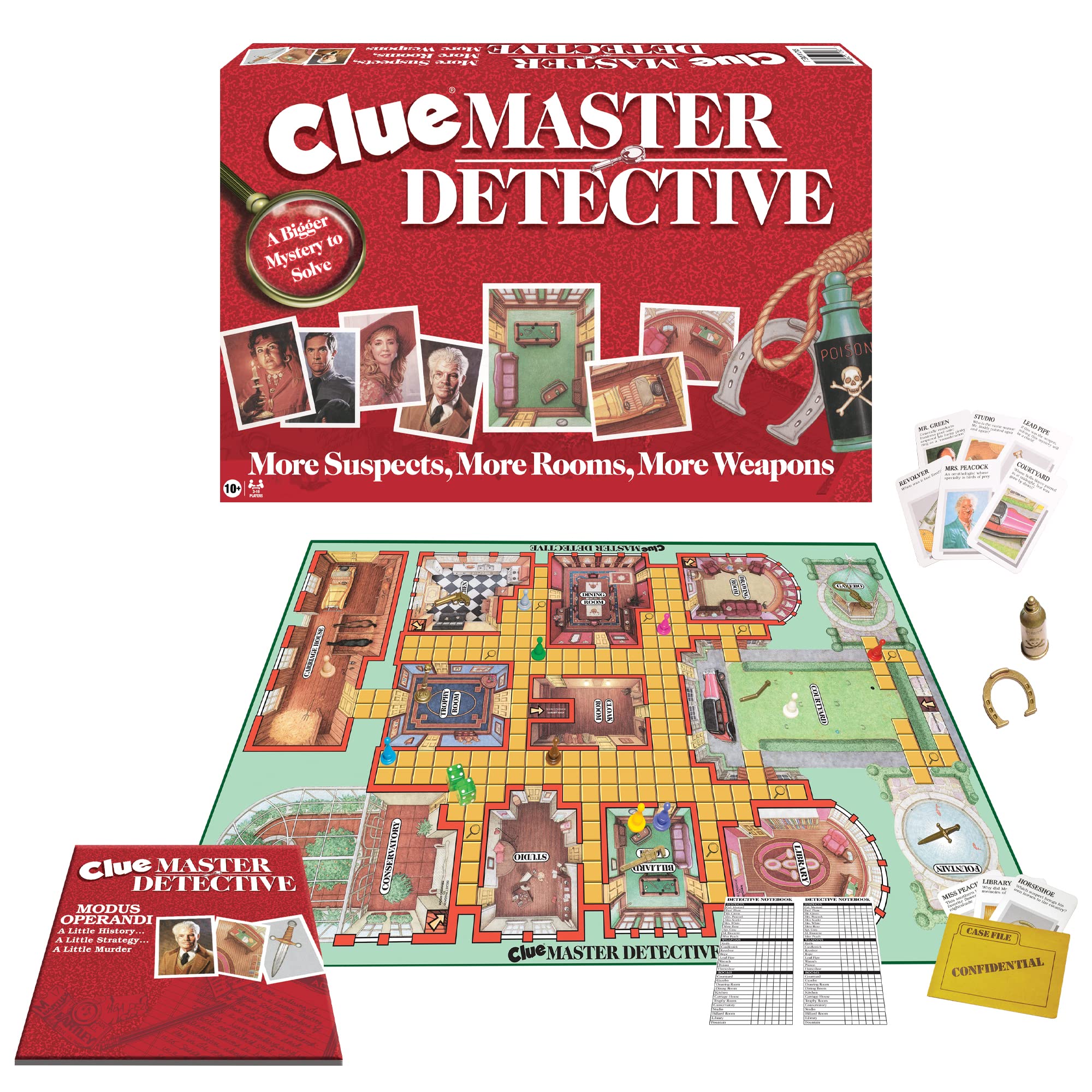 Winning Moves Clue Master Detective board—oversized layout for immersive group play.