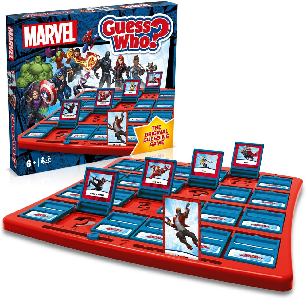 Winning Moves Marvel Guess Who? characters laid out for quick gameplay