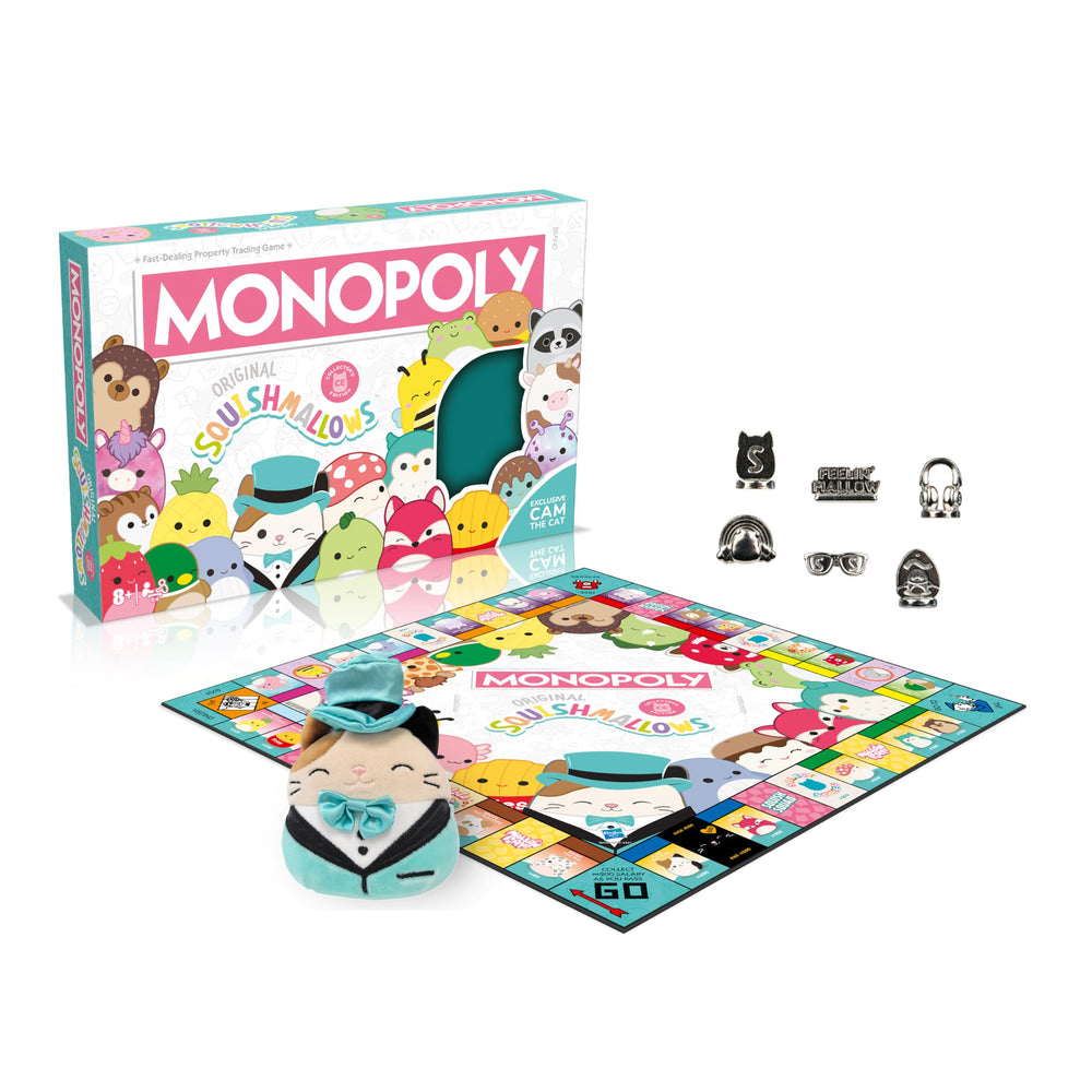Winning Moves Monopoly Squishmallows family-night setup for group-friendly play
