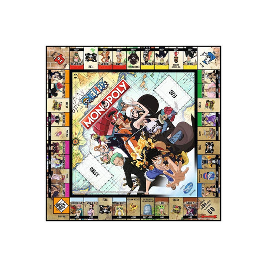 Winning Moves One Piece Monopoly character tokens showcase favorite heroes for engaging play
