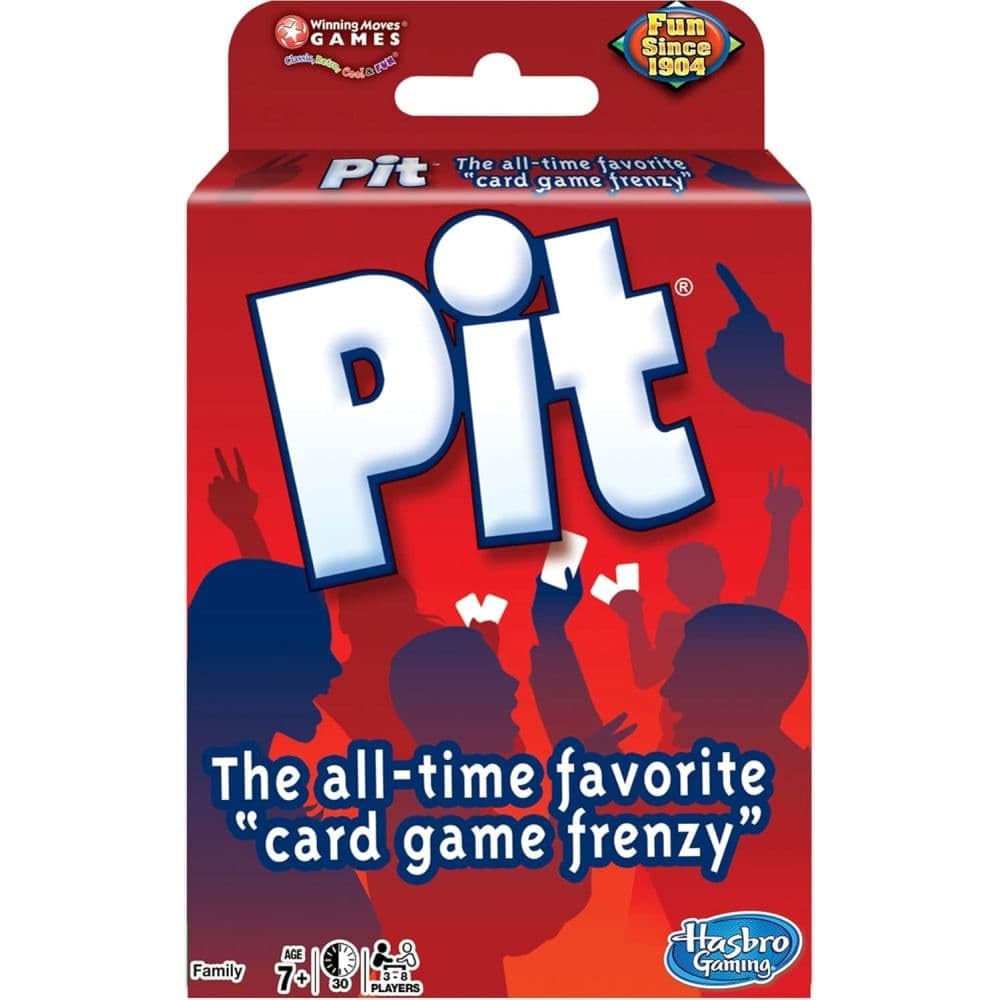 Winning Moves Pit market open card game in action with bright, fast-paced trading energy.