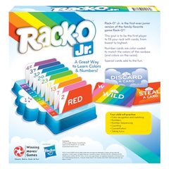 Winning Moves Rack-O Jr color-coding guides kids to order cards from low to high