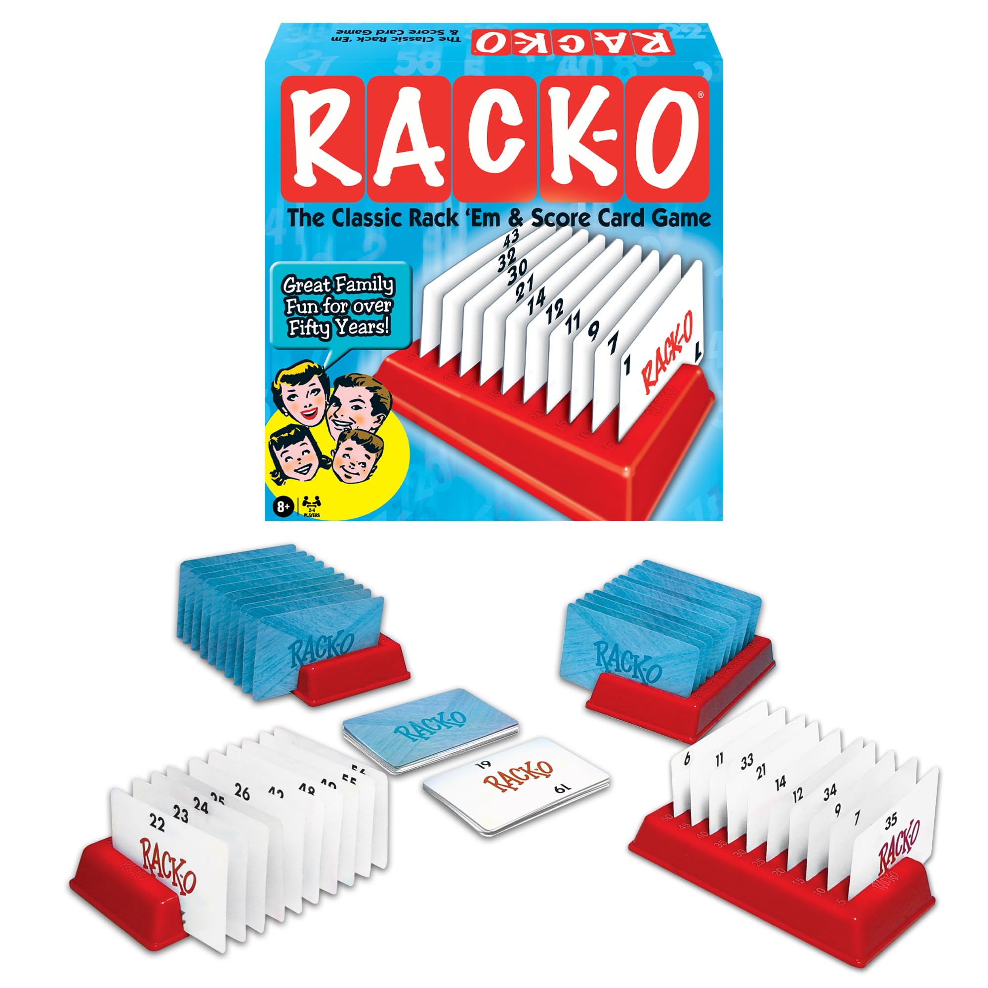 Winning Moves Rack-O retro deck of cards for family game night