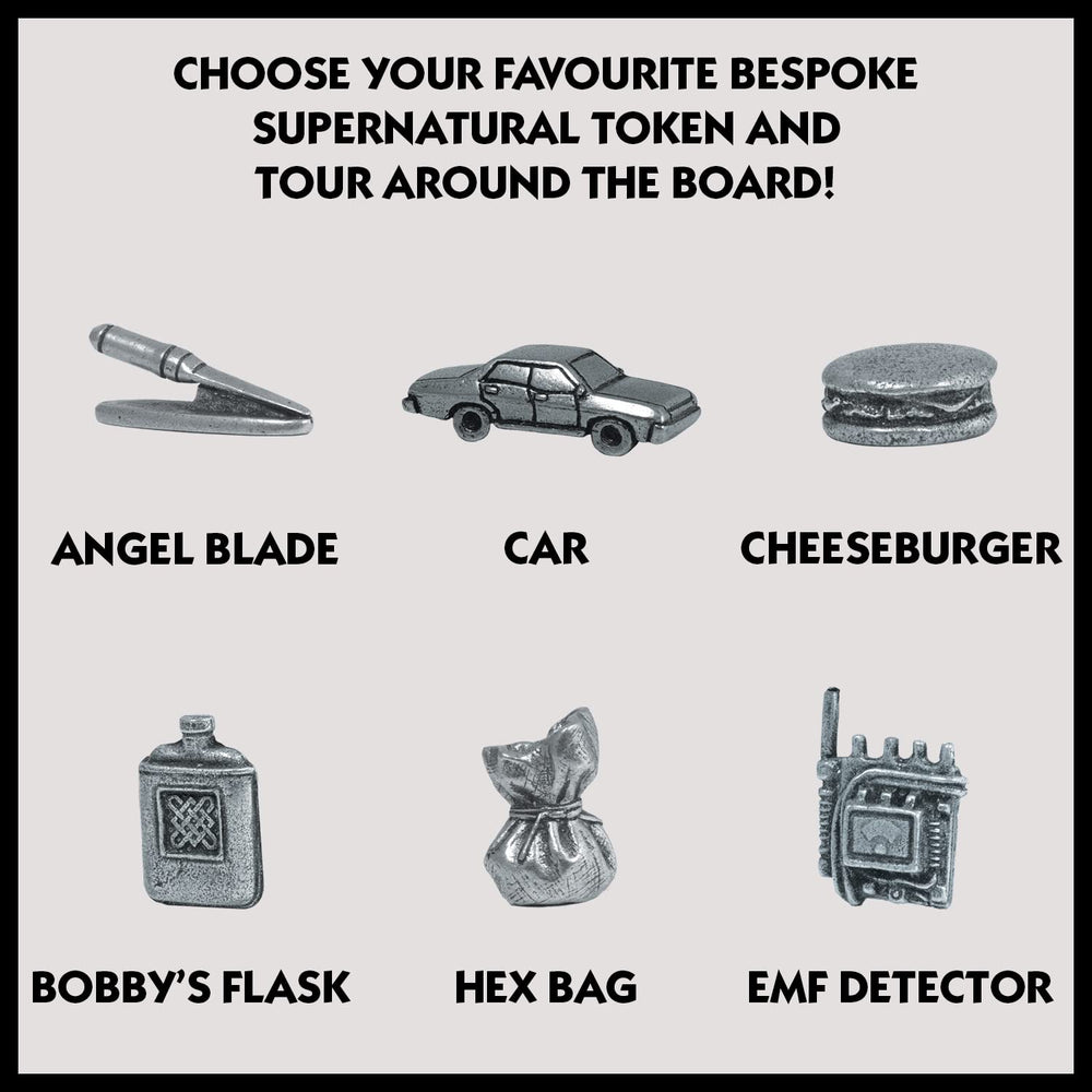 Cheeseburger token from Winning Moves Supernatural Monopoly adds playful detail