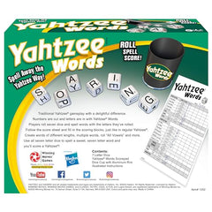 Winning Moves Yahtzee Words letter dice in action for vocabulary challenges