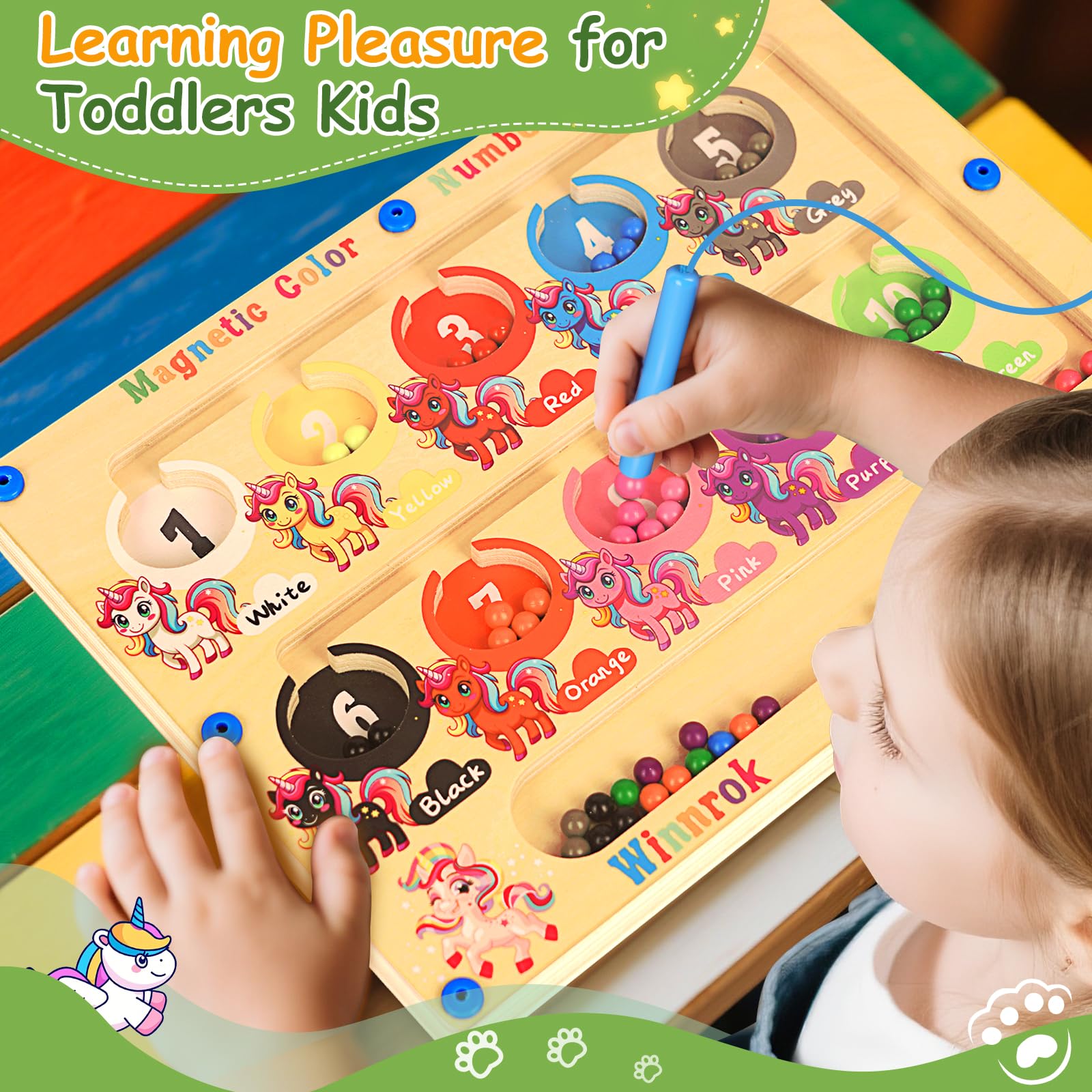 Winnrok portable Montessori toy suitable for home, car, or travel