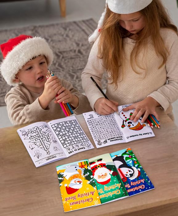 Winrain Christmas activity pages with coloring and mazes for quiet holiday fun.