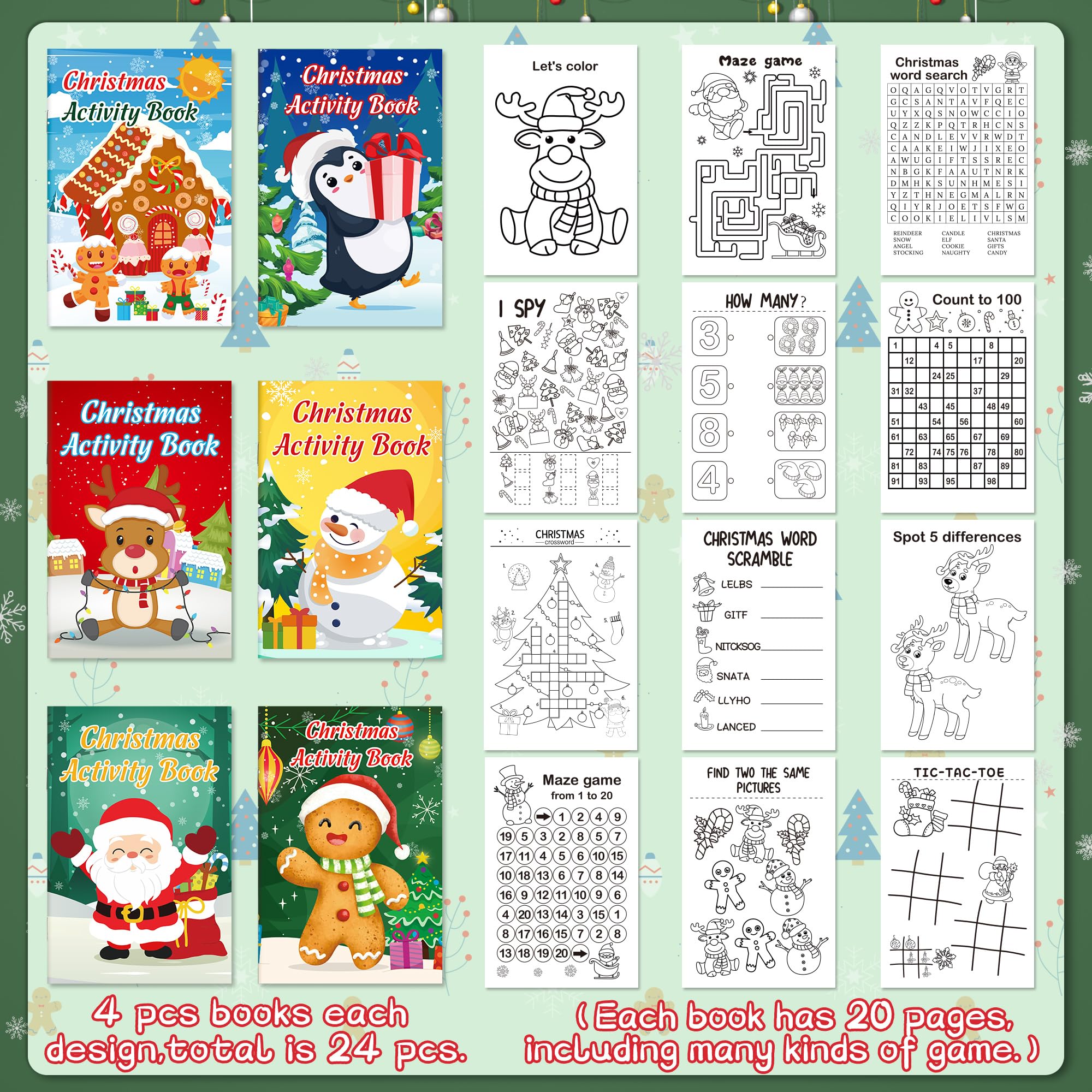 Winrain compact activity book measures 5.9 by 3.98 inches.