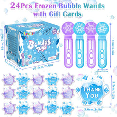 Winrayk blue and purple bubble wands for colorful party bubbles.
