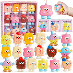 Winrayk ice cream party favors 24-pack, colorful squishies for gifting and play