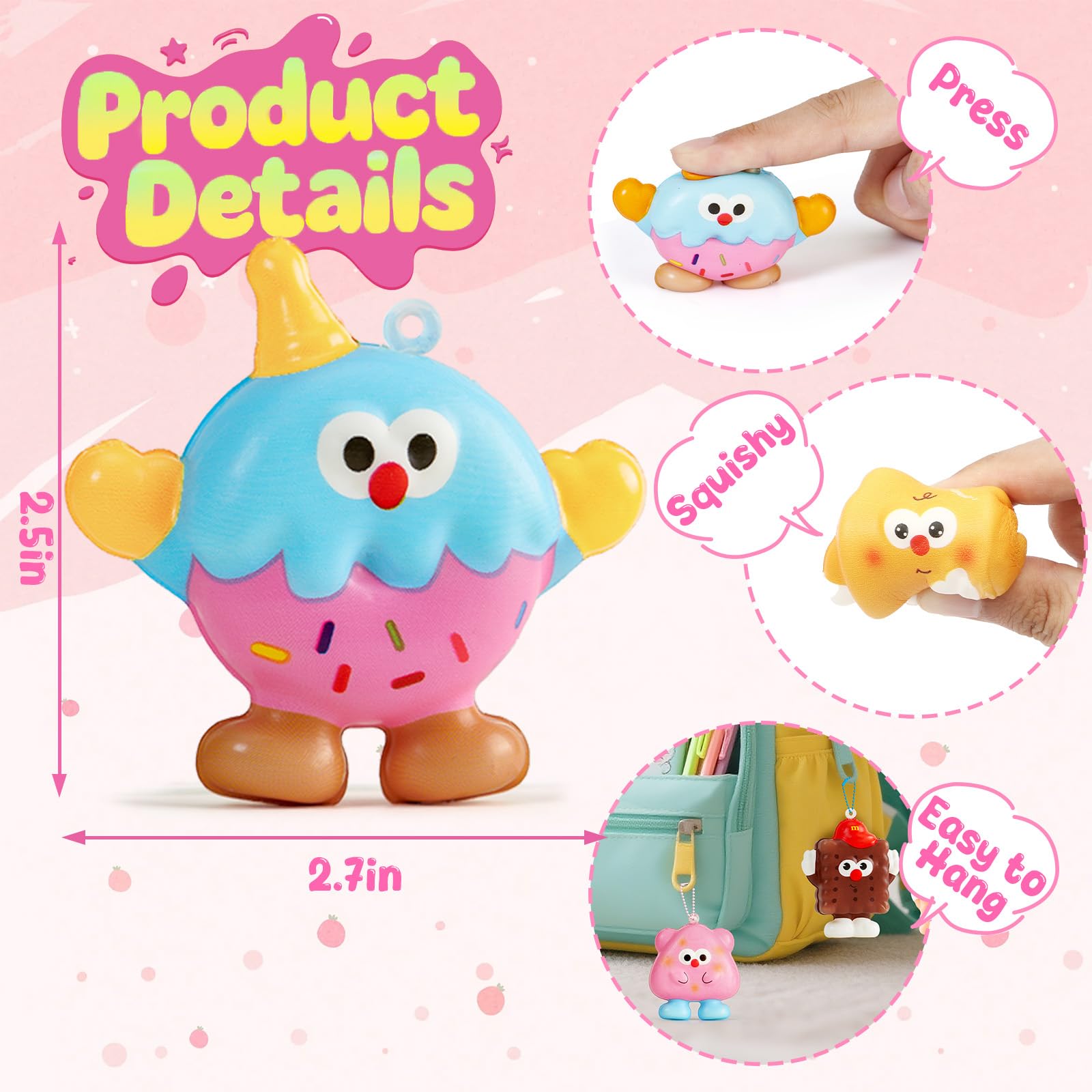 Winrayk squishy toys individually wrapped with card for easy gifting