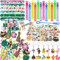 Winrayk tropical luau straws provide colorful, reusable drink accents for kids' parties.