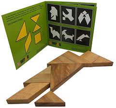 Winshare Tangram silhouette challenge booklet opens to 48 shapes for practice.