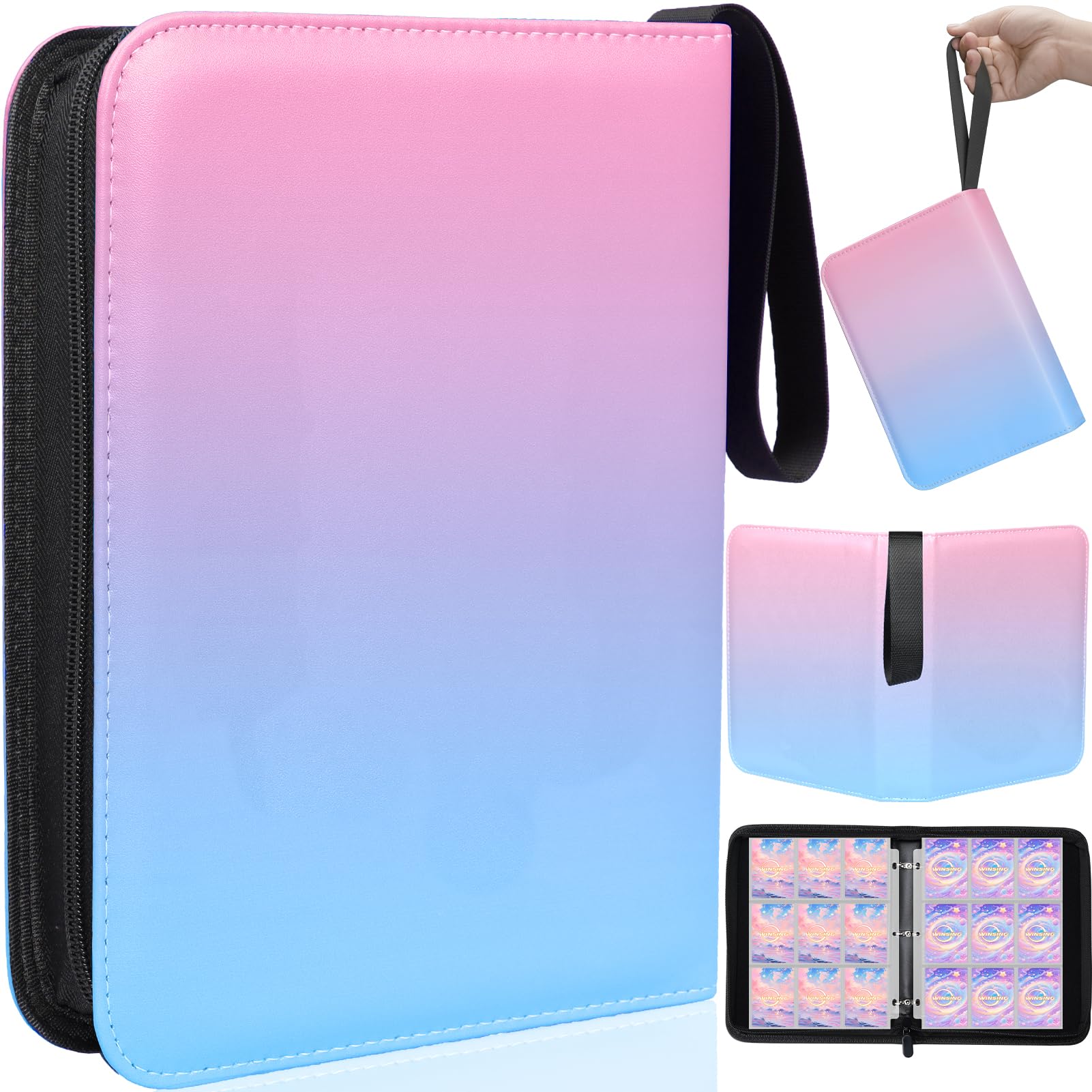 Durable zipper on Winsing binder glides smoothly for secure closure on the go