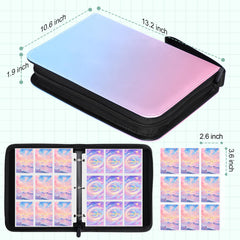 Winsing card binder pocket dimensions 2.63 x 3.66 inches fit standard cards securely.