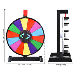 WinSpin 12in prize wheel tabletop, complete setup for fairs and classrooms