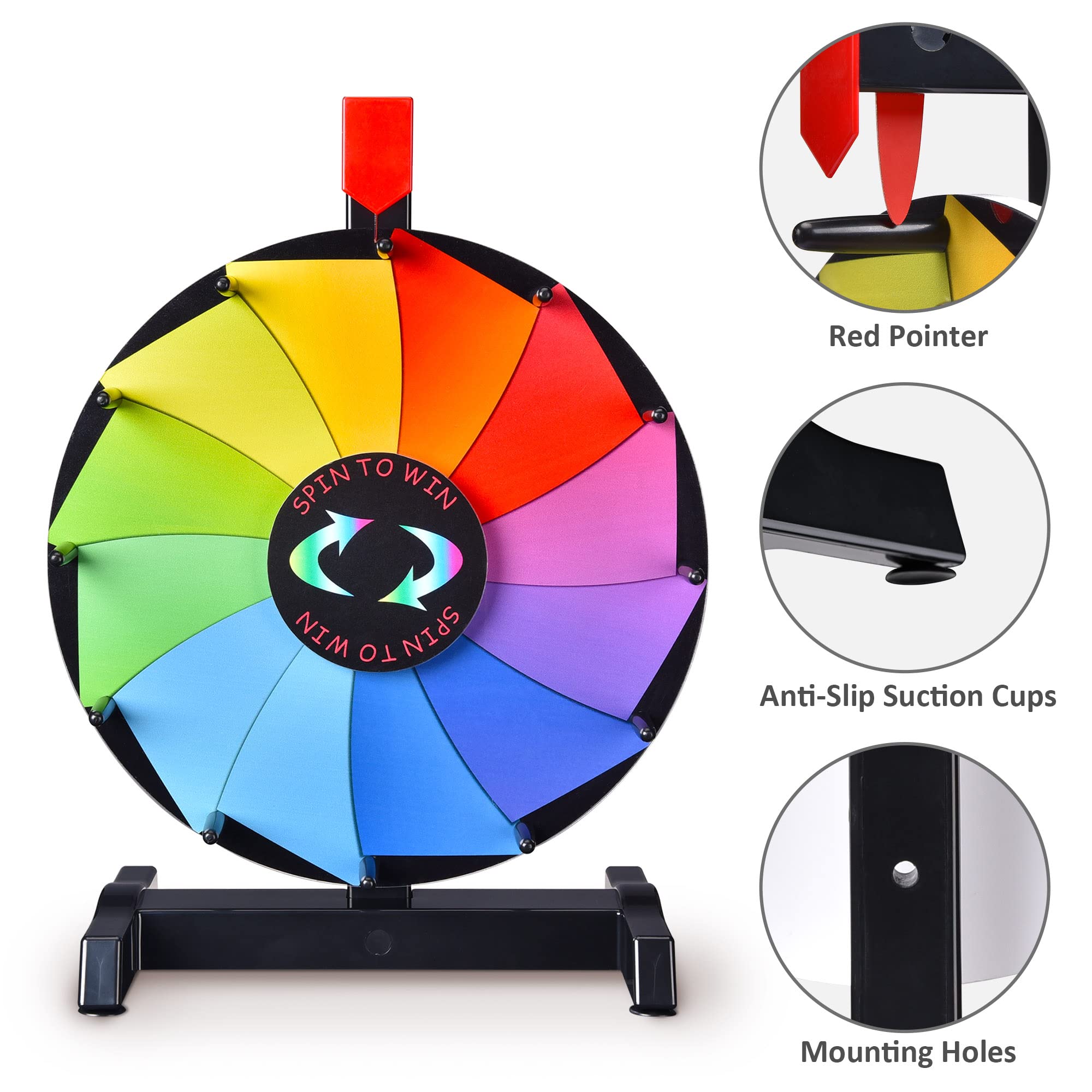 WinSpin anti-slip suction base prevents slipping during spins.