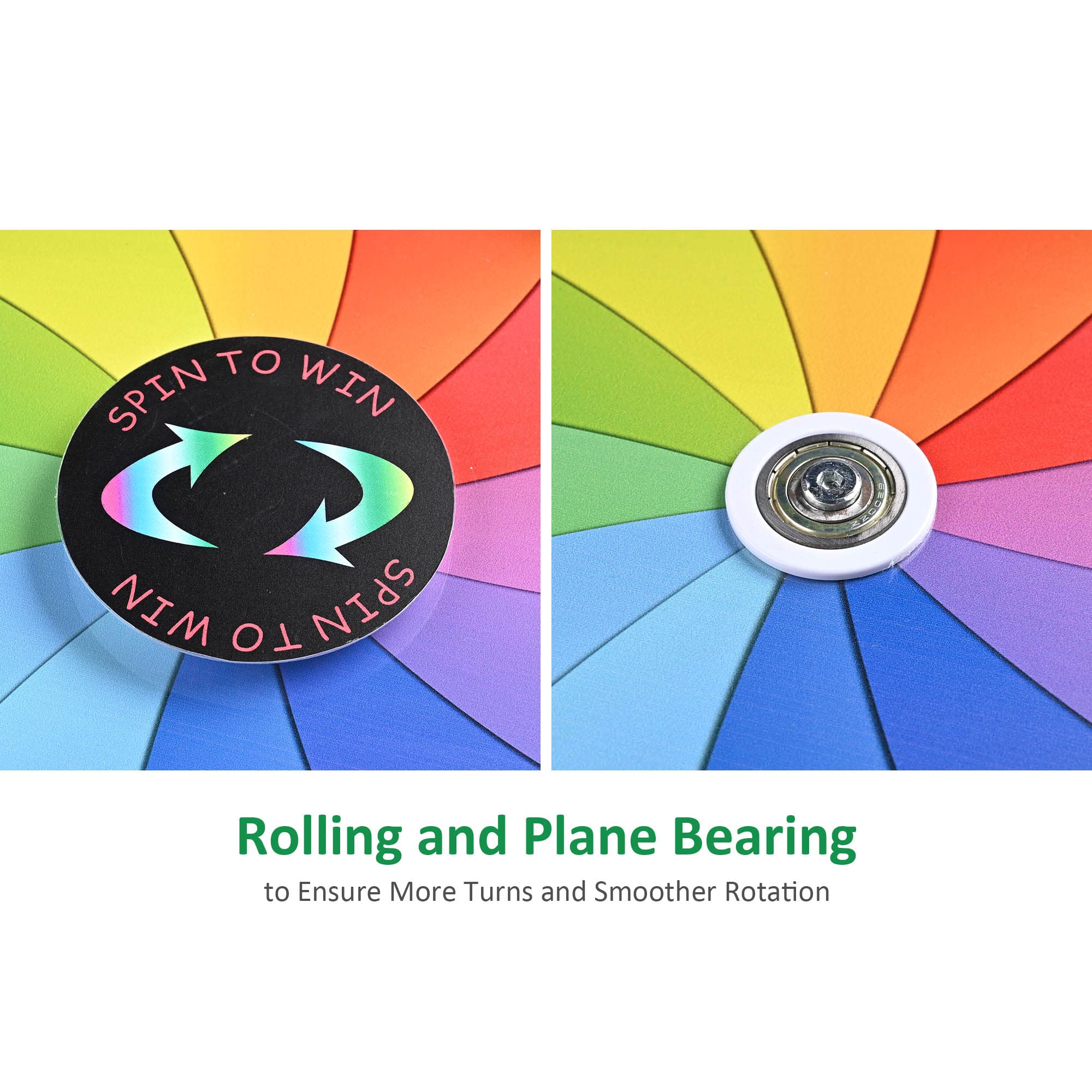 WinSpin Breeze Series prize wheel complements home or classroom decor.