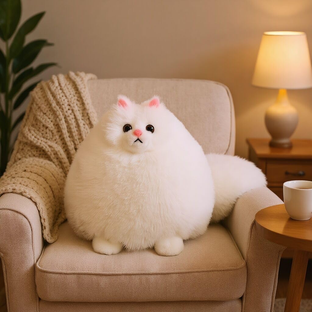 Winsterch huggable bedtime companion cat is perfect for cozy reading
