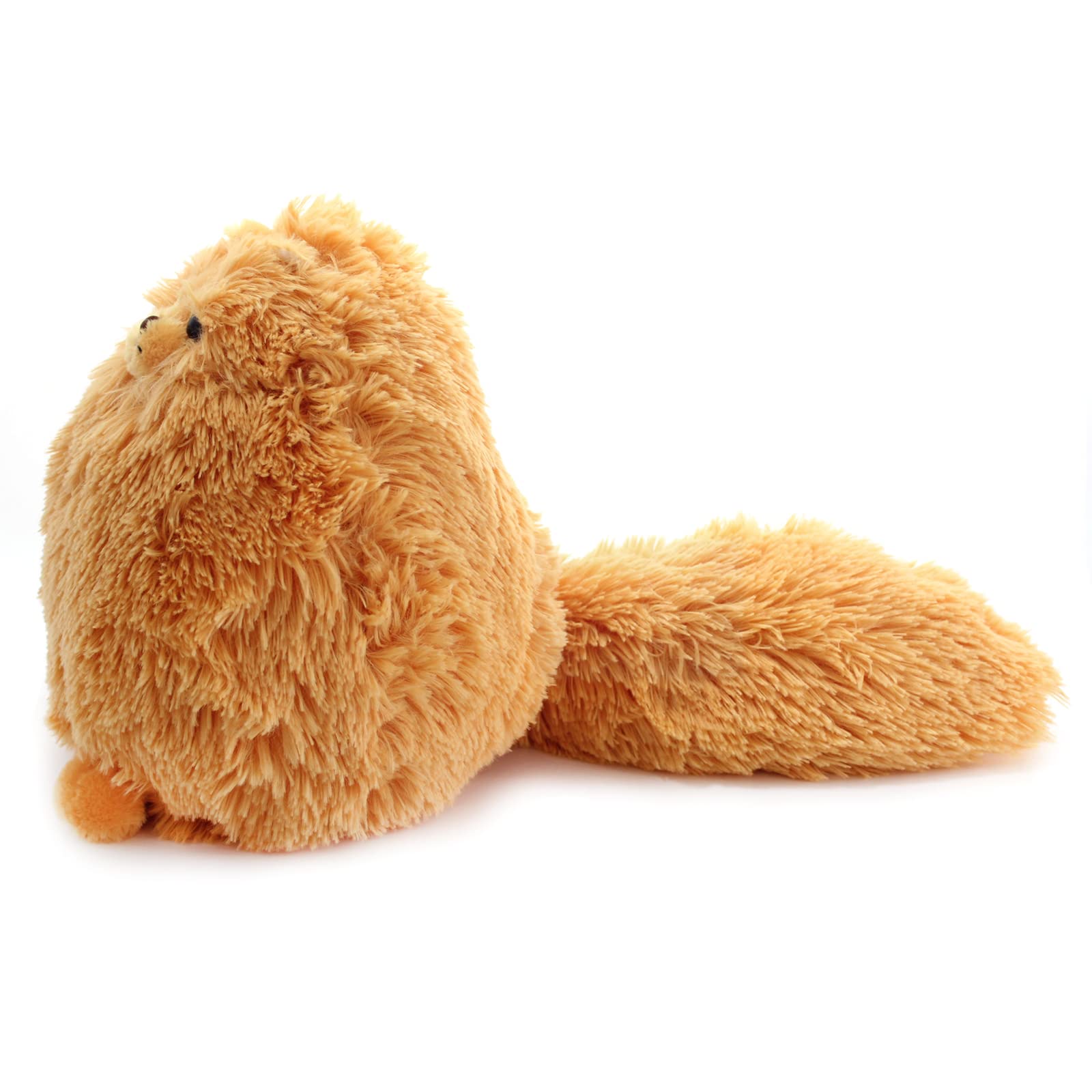 Winsterch orange cat stuffed animal side view, durable plush for hugs