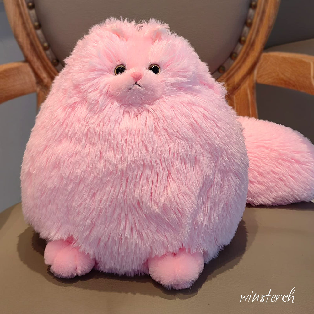 Winsterch pink cat eyes-nose detail showing adorable expression for bedtime.
