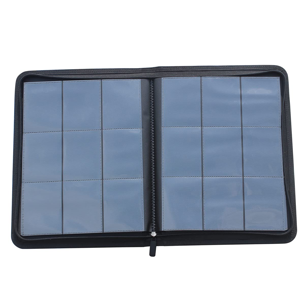 WINTRA binder side-loading pockets for easy access and secure card storage.