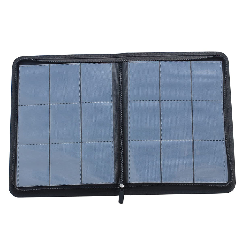 WINTRA binder side-loading pockets for easy access and secure card storage.
