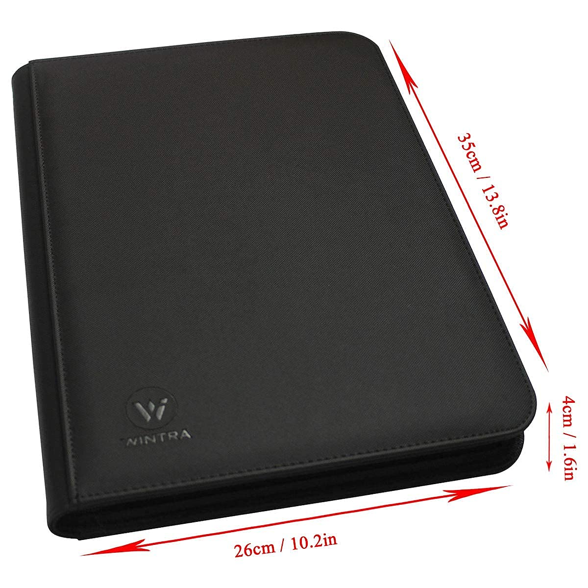 WINTRA zipper closure keeps cards safely contained during transport.