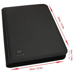 WINTRA zipper closure keeps cards safely contained during transport.