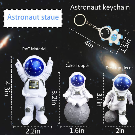 WINUSD astronaut figurine closeup blue resin shows durable crisp detailing for display