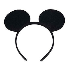 Winvin black mouse deluxe ears headband, comfortable for kids and adults