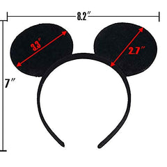 Winvin mouse deluxe ears headband black, ideal as party favors