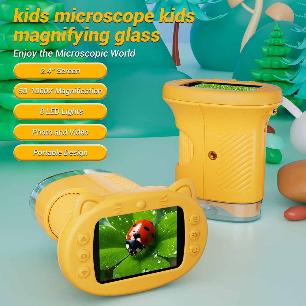 WINWEND 50x-1000x magnification close-up display highlighting adjustable zoom