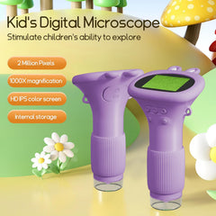WINWEND Kids Microscope Adjustable LED lights improve visibility in any lighting.