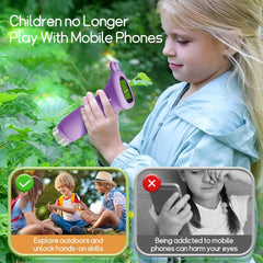 WINWEND Kids Microscope Built-in storage for 400 photos supports quick field observations.